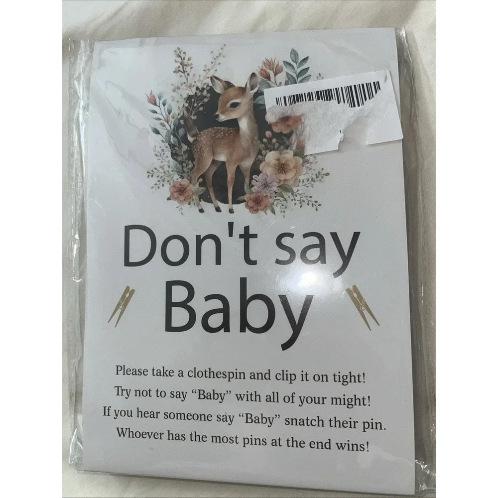 Brand New Pregnant Game Cute Baby Clothespin Don't Say Baby Game For Baby Shower